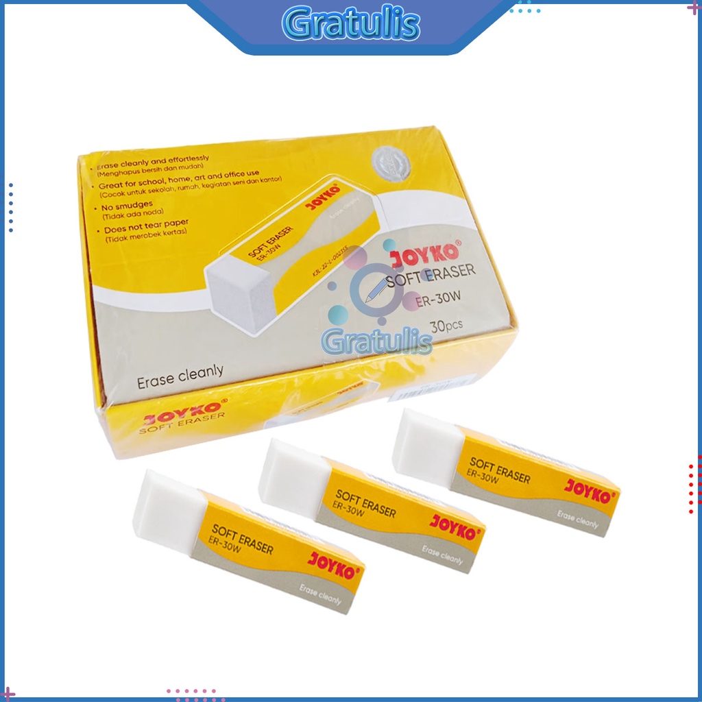 

STIP PENSIL BESAR JOYKO [ER-30W/1 PACK] / PENGHAPUS 2B ERASER PENCIL 1 PAK / HAPUSAN PINSIL