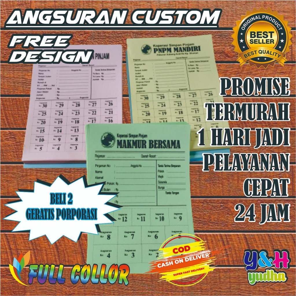 

Rad CETAK ANGSURAN PROMISE COSTUM DESAIN GRATIS BEBAS NAMA SENDIRI Y&H Yudha Grafika