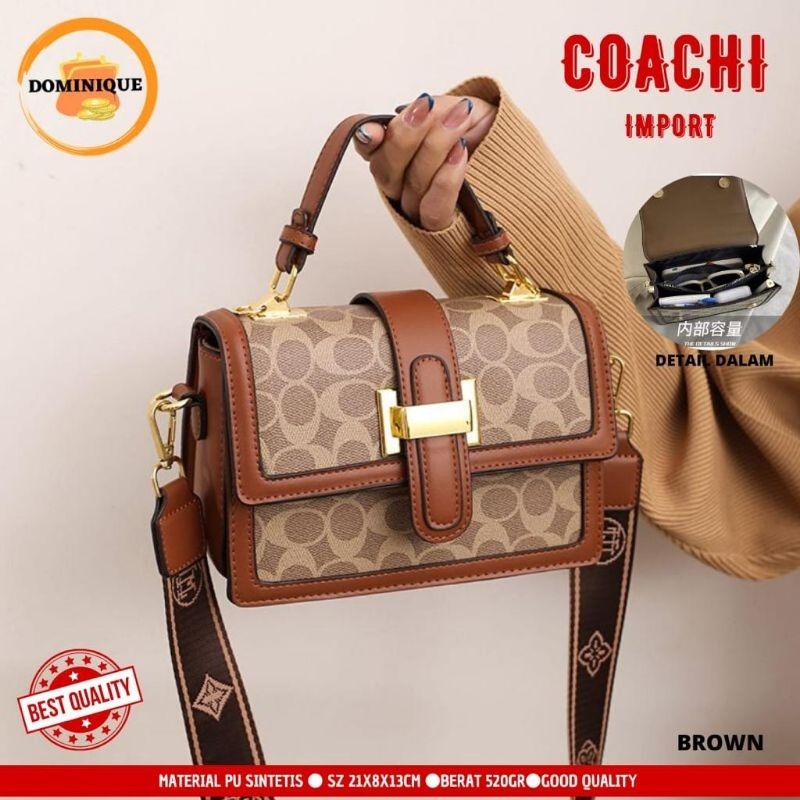 TAS SELEMPANG WANITA COACHI IMPORT BY ORI AGISCA BAG SOLO CANTIK