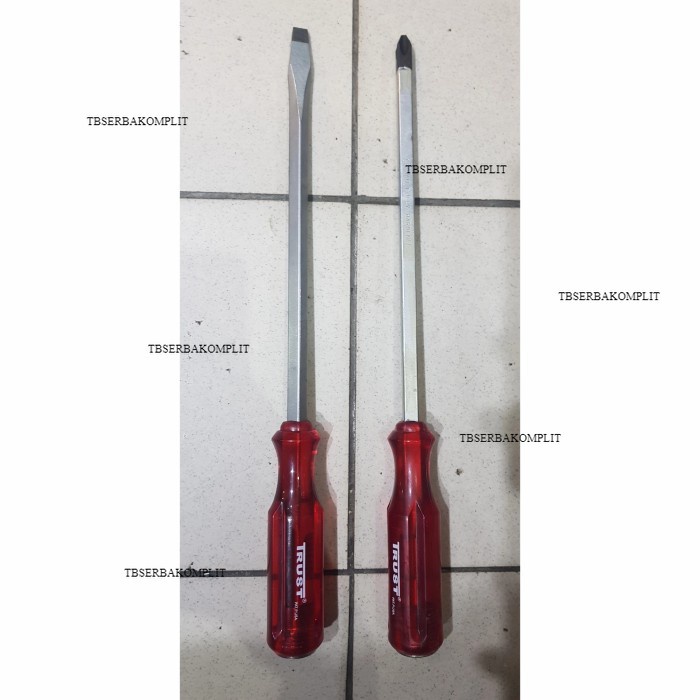 Obeng Ketok 8x200 mm Merek Trust Made in Japan Impact Screwdriver 8mm x 200mm ORI Asli Original