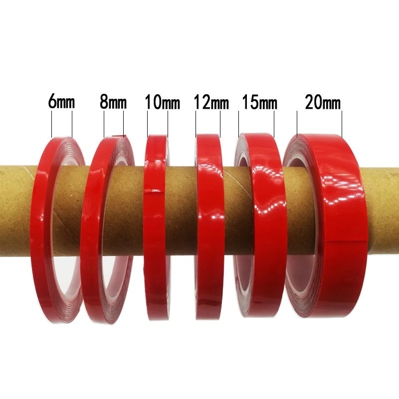 

Selotip Solasi Double Tape Doble Tip Bening 8-50mm Lem Super Kuat Acrylic Anti Air Adhesive Transparent No Trace Sticker Red