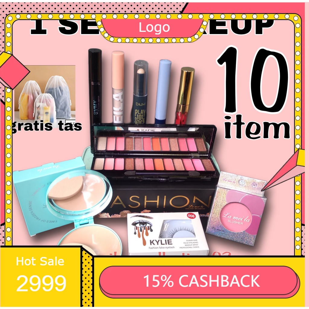 PAKET MAKE UP HOKI 10 IN 1 BY LAMEILA COSMETIC
