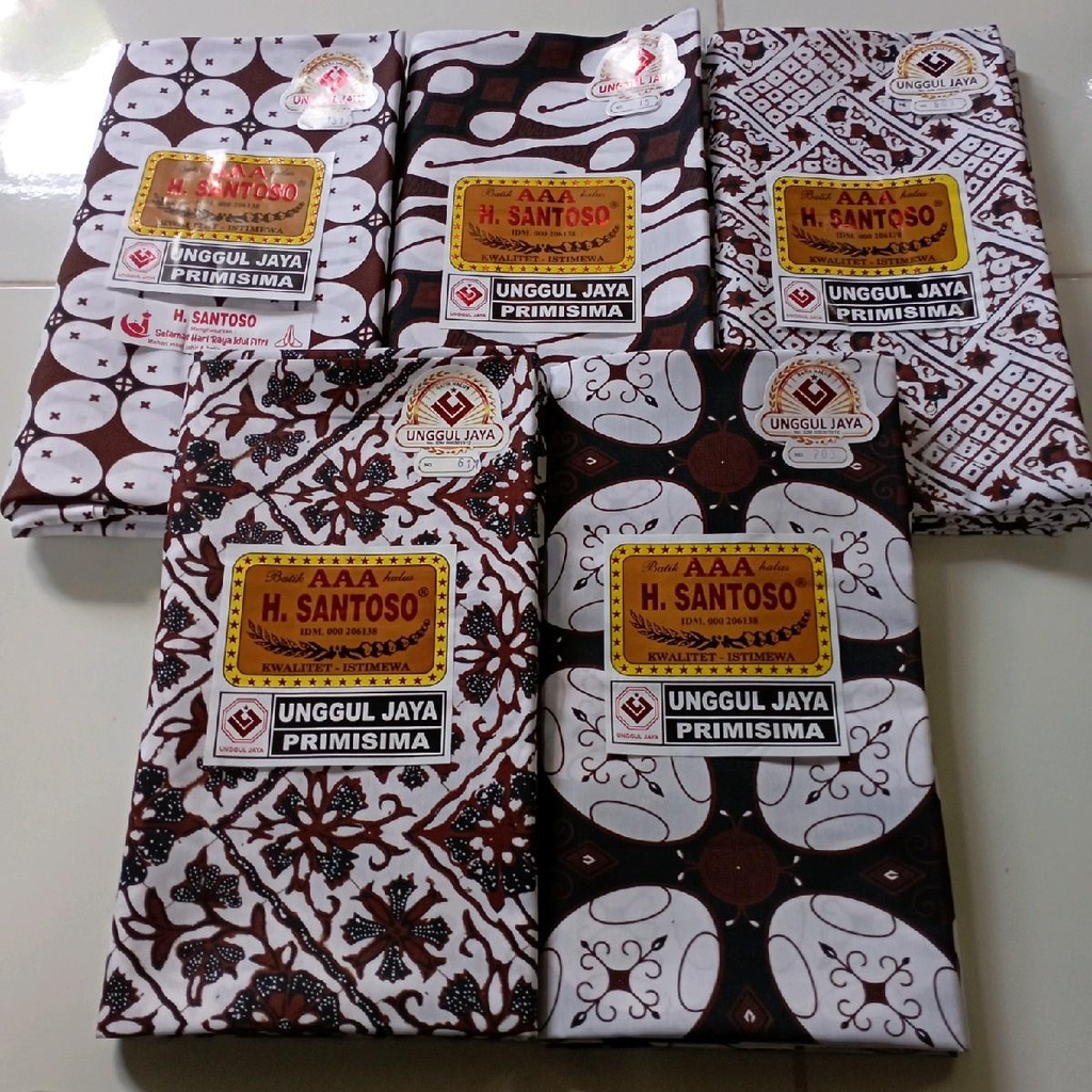 Part 1 Kain Batik H Santoso AAA Unggul Jaya | Jarik Batik Sogan Gading Mas Hitam Tolet