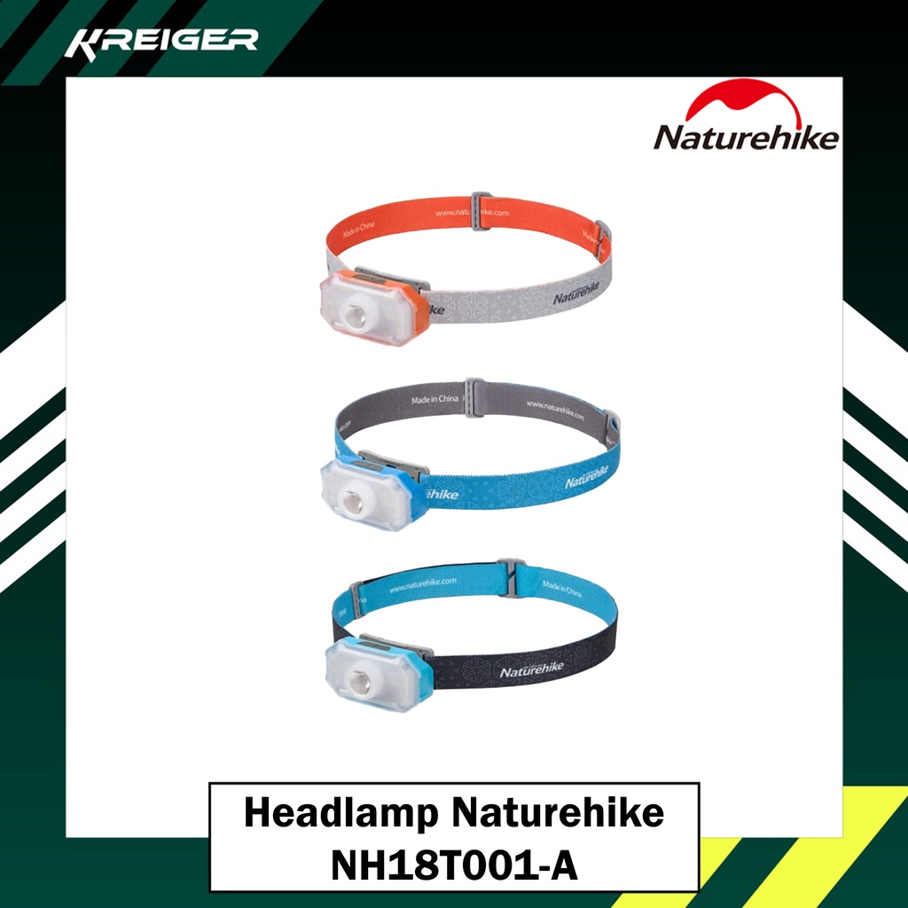 Headlamp Naturehike NH18T001-A Lampu Senter Kepala Camping Hiking Headlight Rechargeable 220 Lumen +
