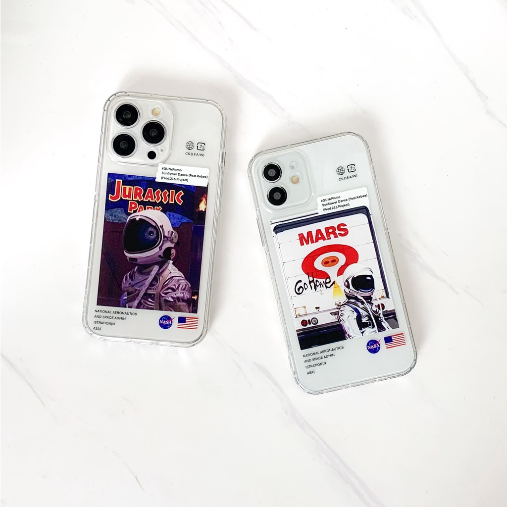 ro.case TRANSPARENT PILLOW CASE MOTIF NASA WITH BUMPER CASE CASING IPHONE 12 PRO MAX 11 PRO MAX 6/6s