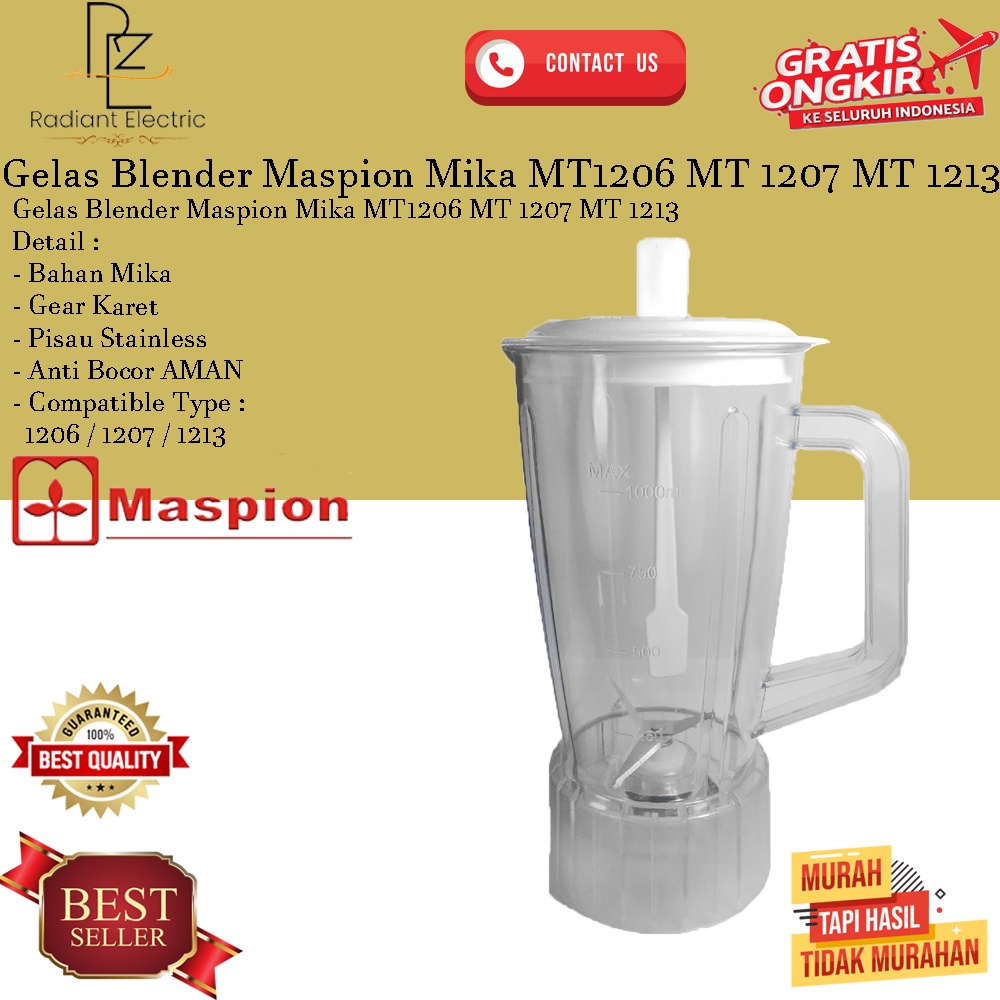 Gelas Blender Maspion Mika MT1206 MT 1207 MT 1213