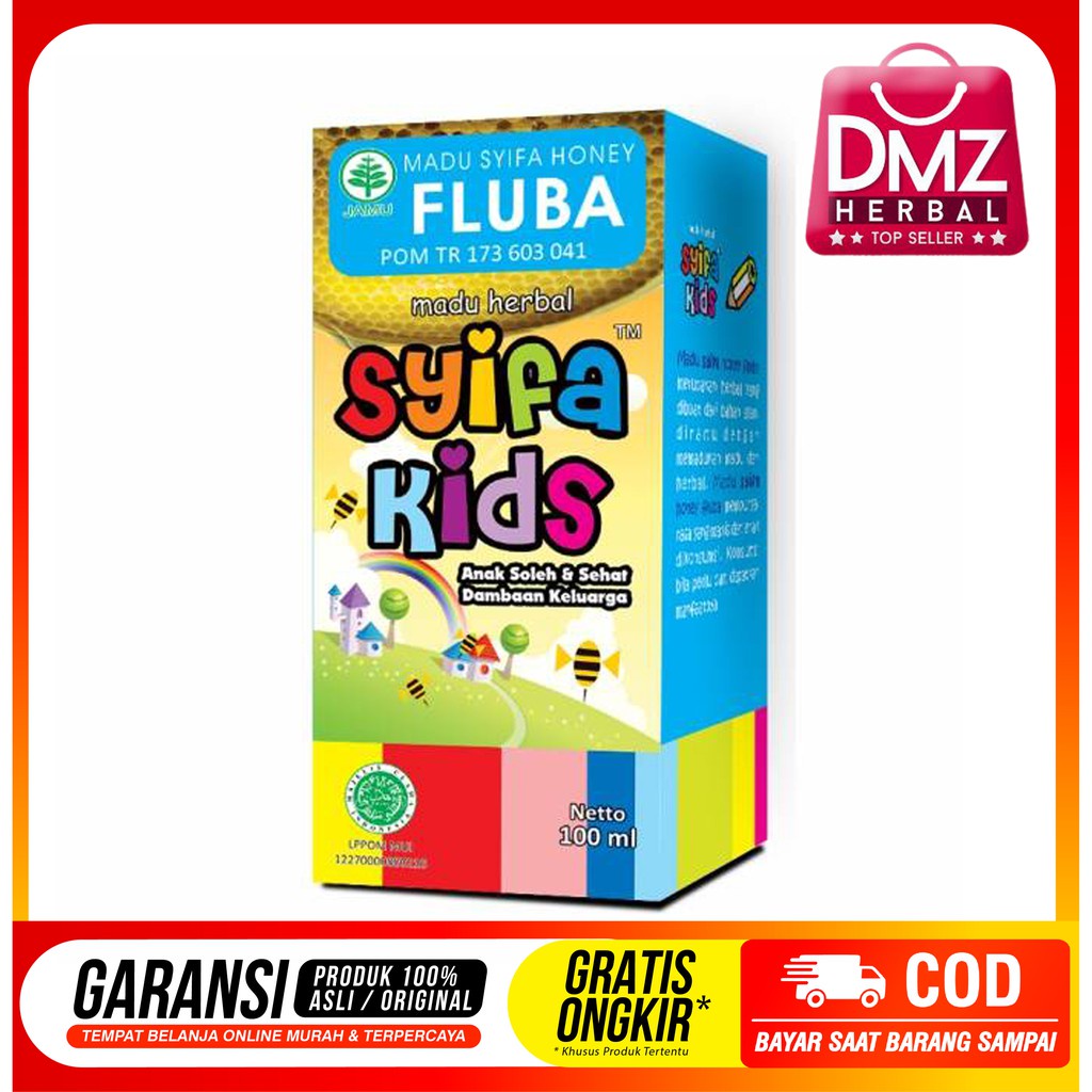 

Syifa Kids Fluba Madu Anak Flu & Batuk | Madu Batuk | Madu Gurah Fluba Anak