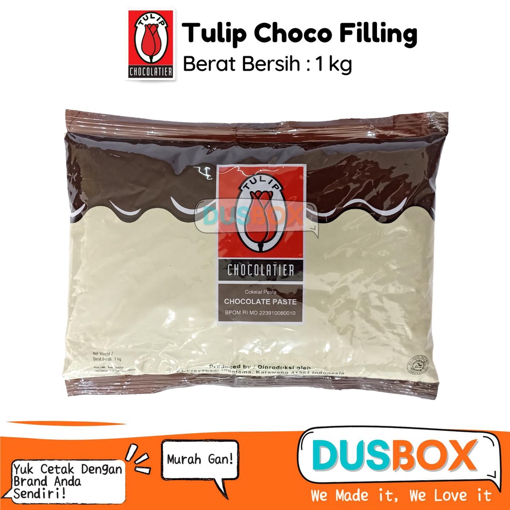 

Tulip Choco Filling / Pasta Coklat Tulip / Pasta Coklat 1kg / Choco Filing