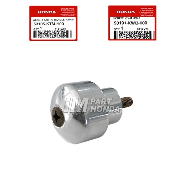 53105-KTM-N00 90191-KWB-600 Baut & Jalu Stang Supra X 125 Chrome Krom