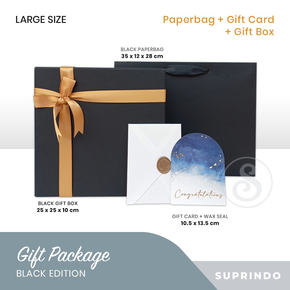 

Premium Gift Set Paper Bag + Kotak Kado + Kartu Ucapan(BESAR, HITAM)