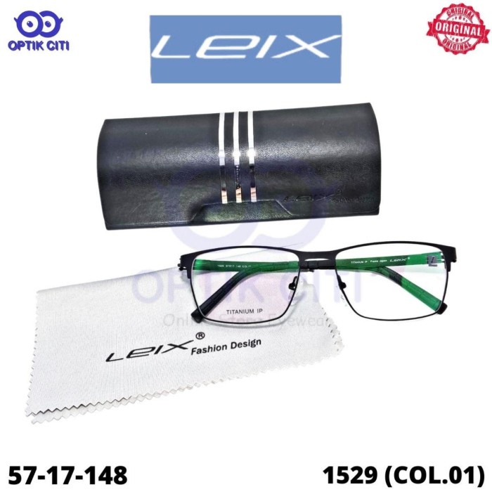 Frame Kacamata Pria Wanita Titanium Super Ringan Original Leix 1529