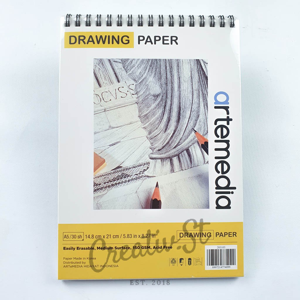 

Artemedia Drawing Book Sketch Book A5 30 Sheet