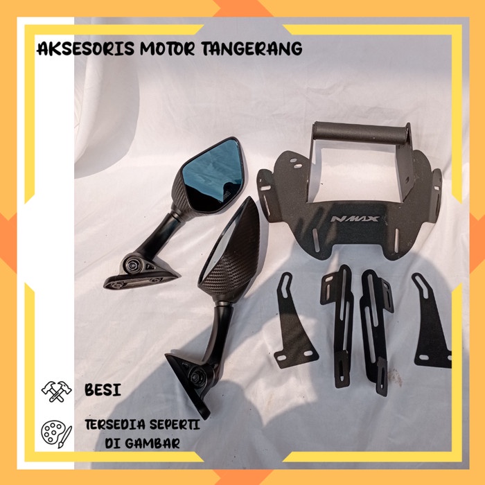 BREKET SERPO NMAX 2020 NMAX OLD SPION TIPE R25 PENDEK SPION R 25