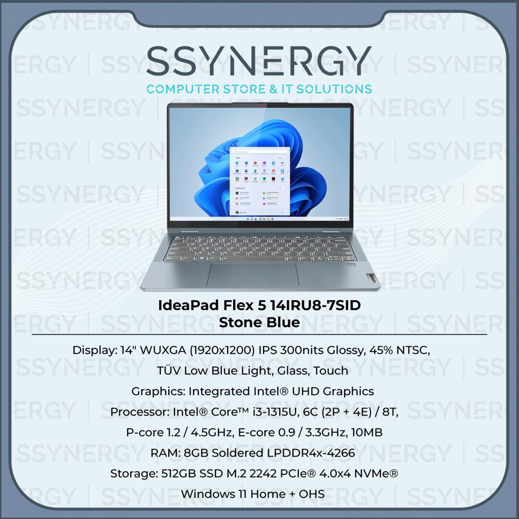 Lenovo IdeaPad Flex 5 14IRU8 7SID Intel I3-1315U 8GB 512GB W11 + OHS
