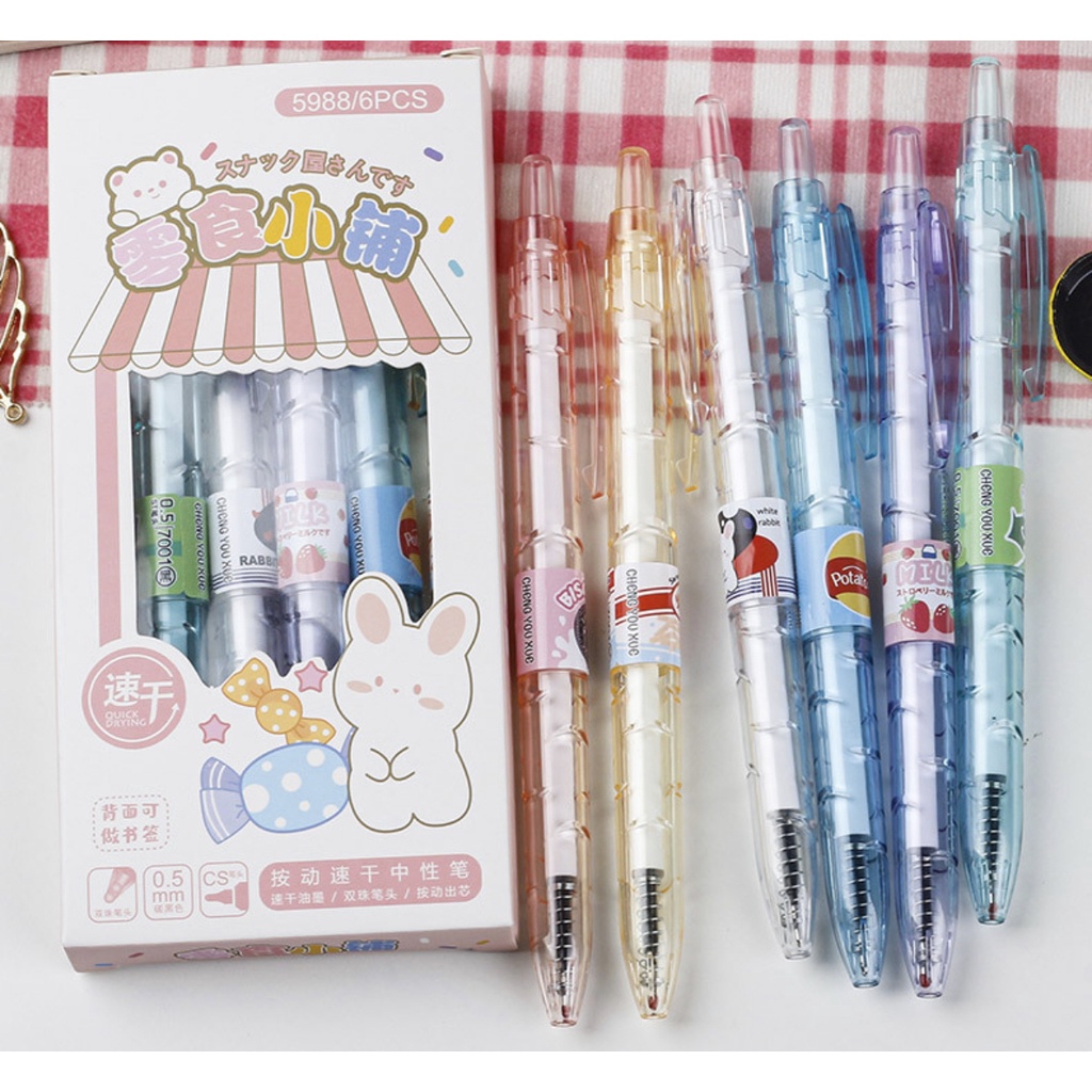 

Satu kotak dengan 6 pulpen ST dan netral … dengan massa pulpen