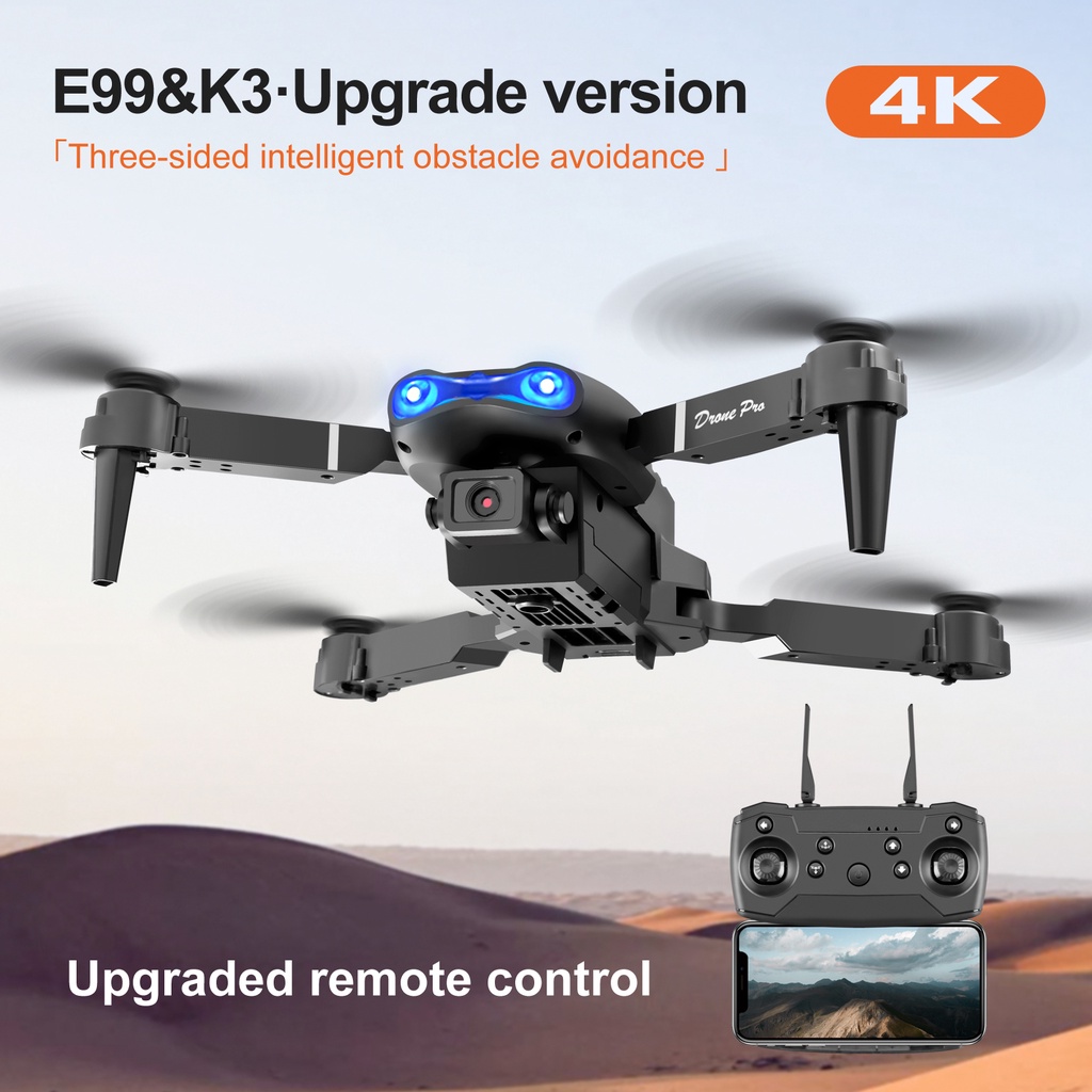 Smart Drone  E99 Pro 4k HD Dual Camera Shoot Original Indoor Outdoor Drone Murah Mini Dengan Kamera 