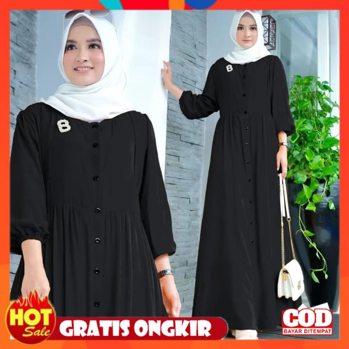 KAIN ADEM HALUS TEBAL / Baju gamis remaja kekinian terbaru 2023 Gamis Crinkle Premium Zernitaa dress