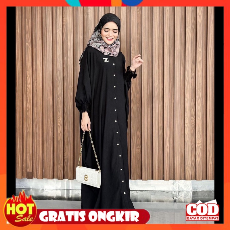 KAIN ADEM HALUS TEBAL / GAMIS CRINKLE POLOS HAWA MAXI LEBARAN FREE BROS SIMPLE MEWAH BAJU MUSLIM LEB