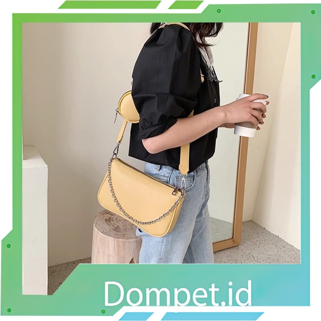 DOMPET ID - D1490 Tas Selempang Wanita / Selempang Polos Wanita / Slingbag Cute / Tas Priza