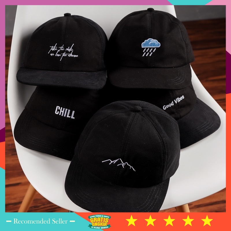 ⭐⭐⭐⭐⭐ Fashion Murah Bisa COD Gratis Ongkir - Topi 6 Panel Distro Motif Bordir