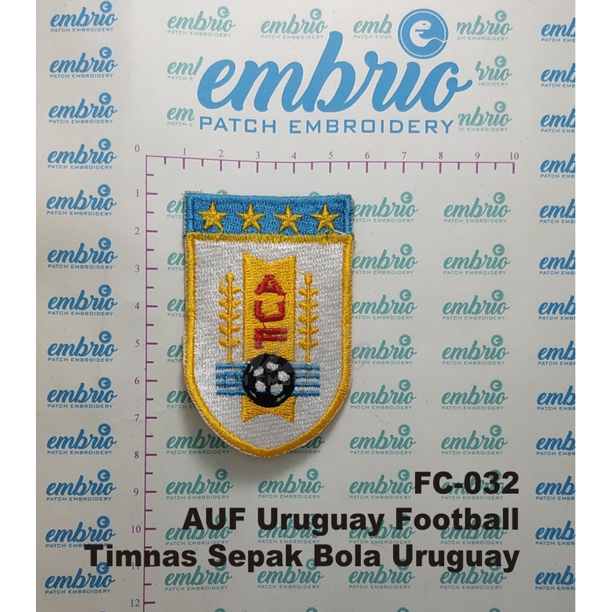 Bordir Patches Jogja FC-032 Patch AUF Uruguay Football Bordir Logo Jersey Timnas Sepak Bola Uruguay 