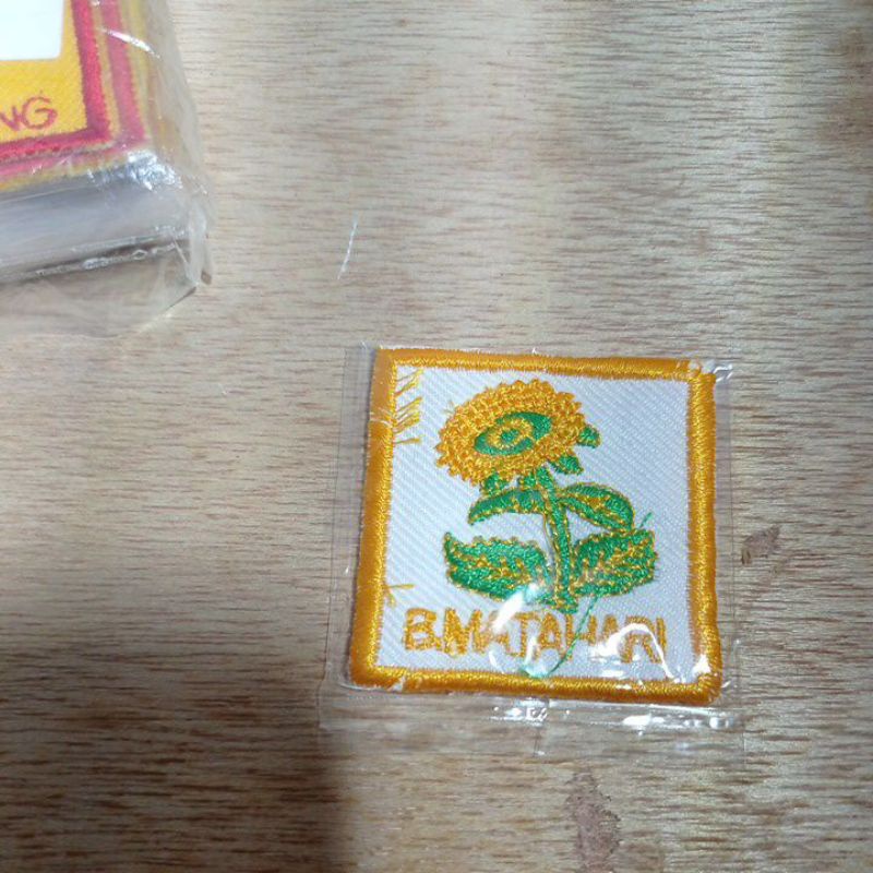 Bordir BET REGU PRAMUKA BUNGA MATAHARI DLL..