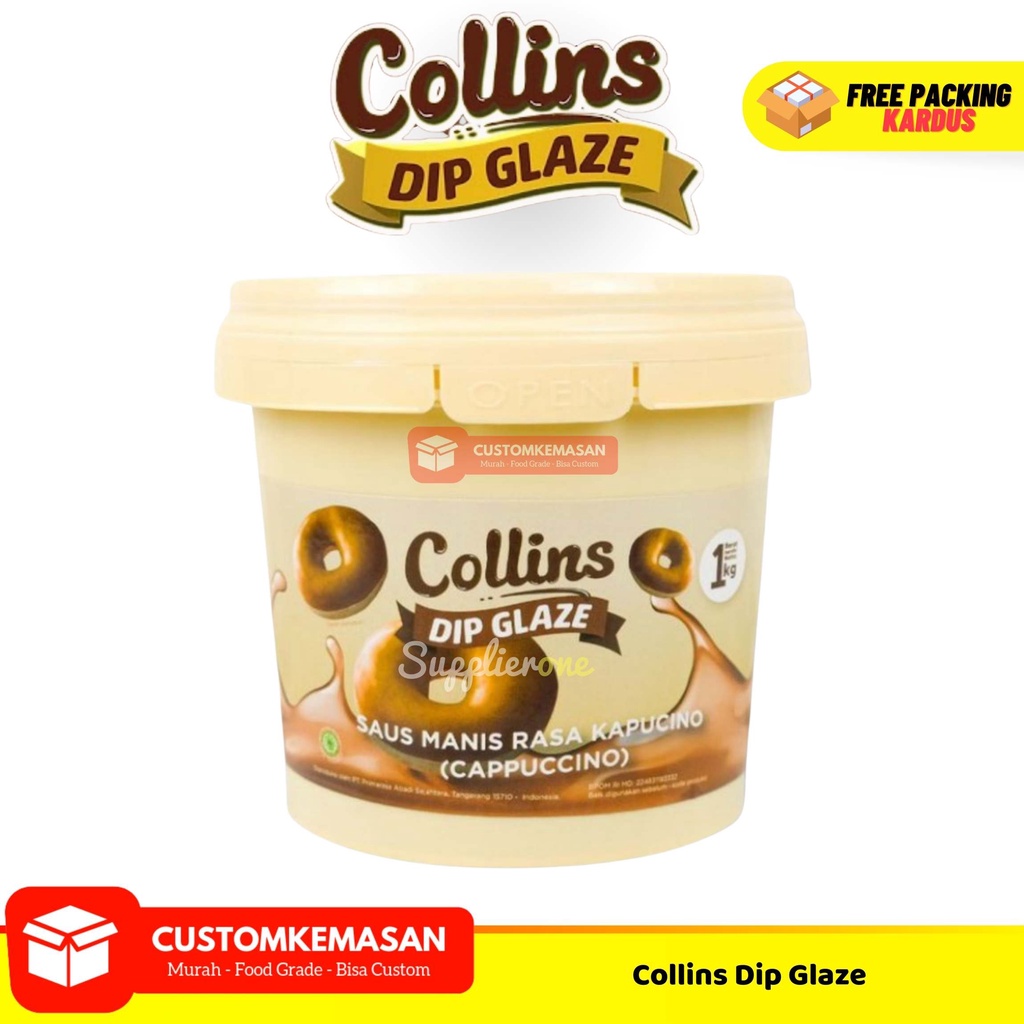 

Collins Dip Glaze Capucino 1kg / Dip Glaze / Toping Es kulkul /Toping Roti bakar / Toping Kue / Dip Glaze Collins / Toping Donat