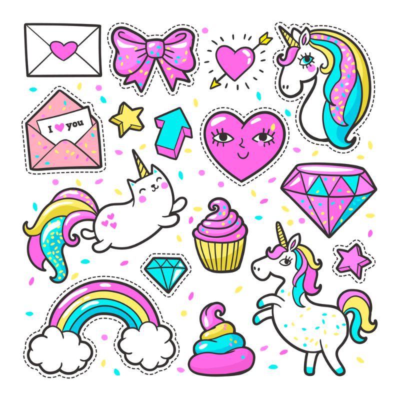 

Stiker Tumblr - Sticker Hp - Stiker Unicorn - Stiker Buat Anak2 - Colorful Olshop