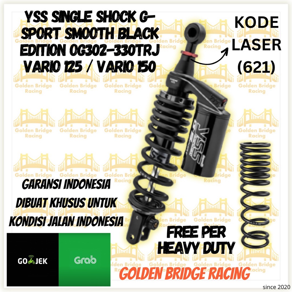SHOCK YSS G SPORT VARIO 125 VARIO 150 BLACK EDITION 330mm SHOCKBREAKER