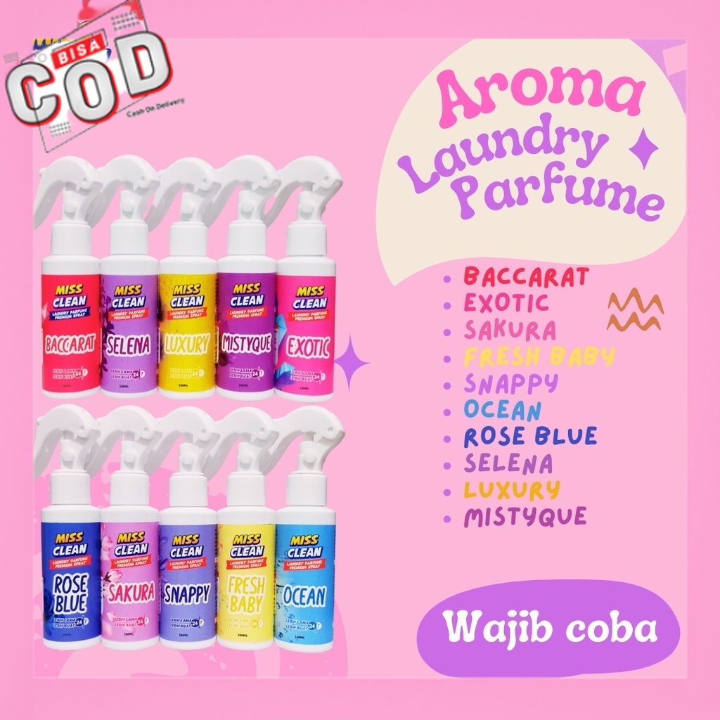 Parfum laundry mawar pewangi pakaian laundry parfume laundry miss clean Bisa COD Bisa Grosir & ecer 