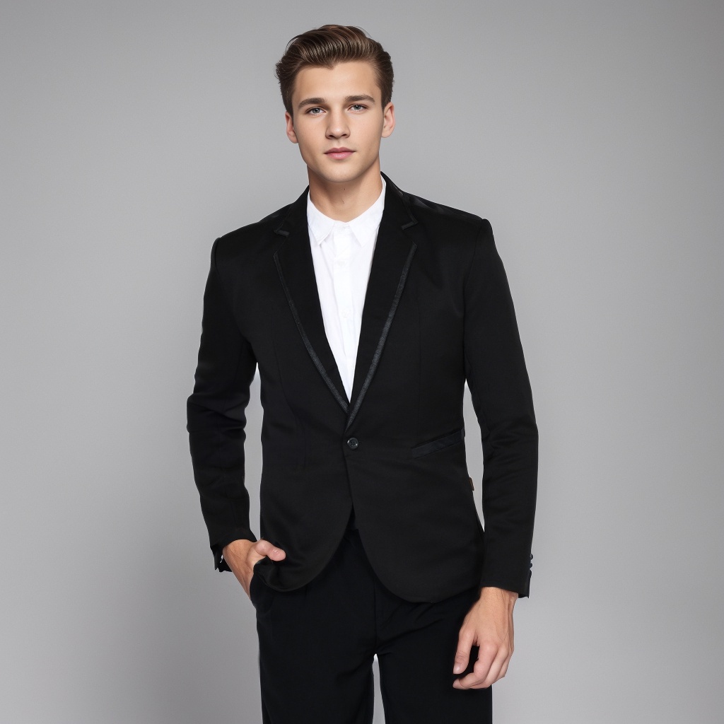 Edison - Blazer Jas Hitam Pria Slimfit Formal Casual Korean Black