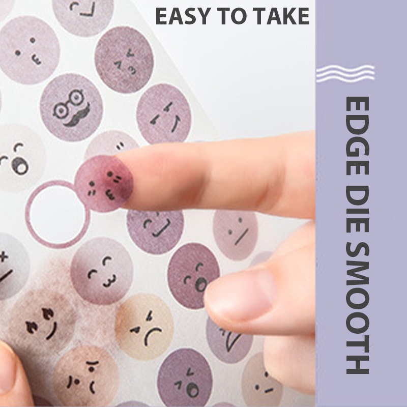 

COD✨Stiker Wajah Tersenyum Kreatif Stiker Titik Bulat Stiker Bahan Dekorasi Notebook