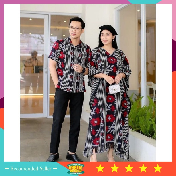 ⭐⭐⭐⭐⭐ Baju Couple Premium murah Untuk anak remaja Pasangan Romantis / set couple baju tenun modern -