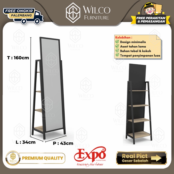 Kaca Cermin Standing Mirror Expo MR-2227 / Vanity Mirror Modern