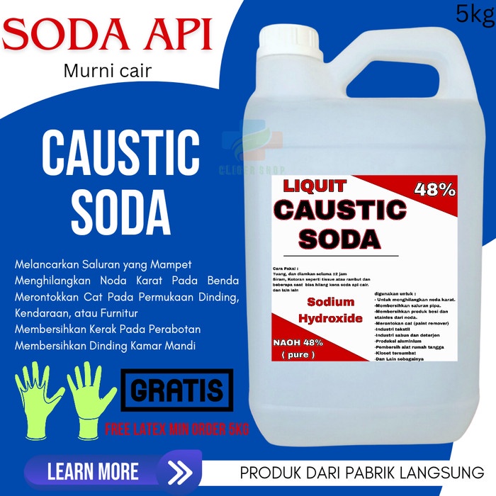 CAUSTIC SODA 5KG / SODA API CAIR 48%