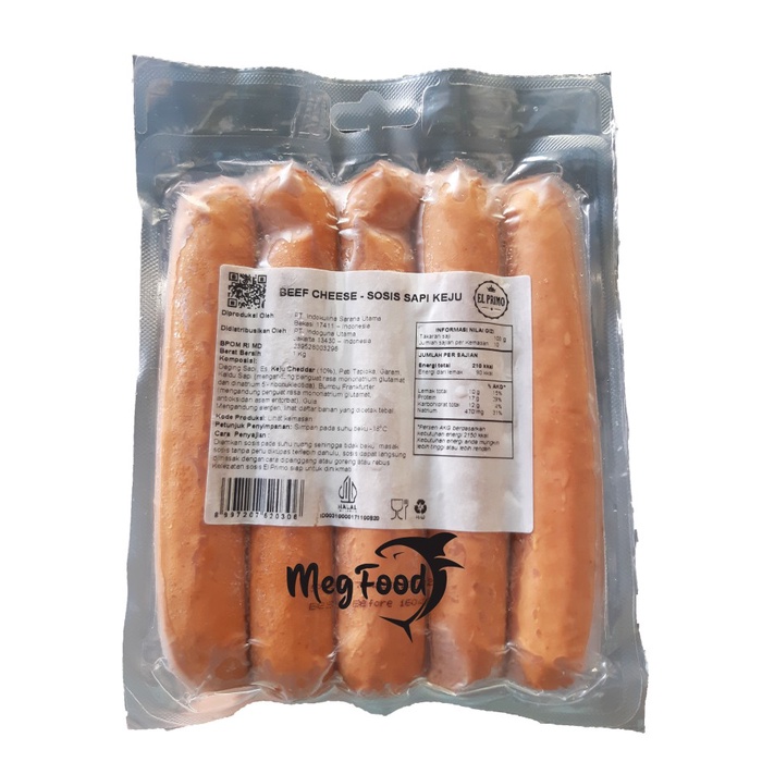 

El Primo Beef Cheese Sausage | Sosis Sapi Keju 1Kg