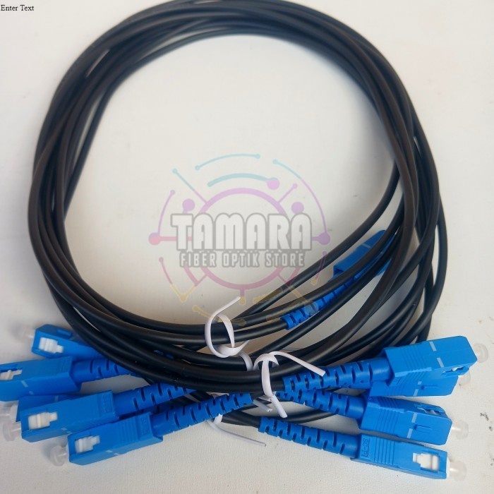 patchcord hitam outdoor panjang 1 meter patchcore black 1m SC UPC