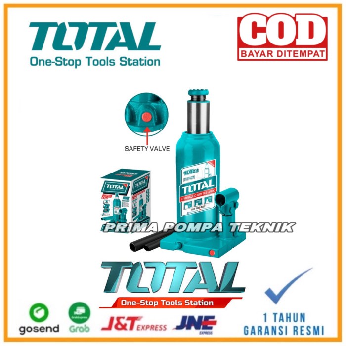 TOTAL DONGKRAK HYDRAULIC BOTOL 10 TON - DONGKRAK BOTOL 10TON THT109102