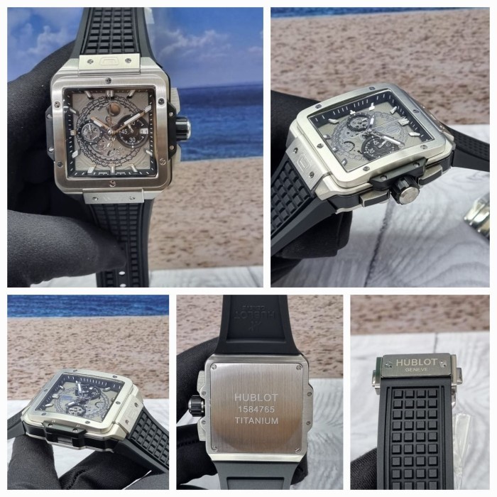 Arloji JAM TANGAN PRIA QUARTZ MEWAH CHRONO BODY SILVER
