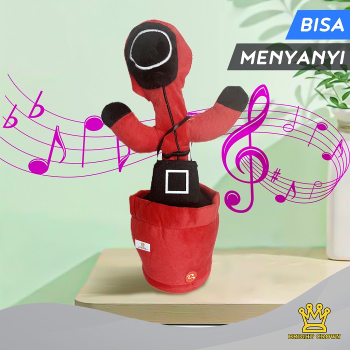 SALE Bright Crown Boneka Squid Game Kaktus Joget Charger USB Cactus Dancing - Squid Game, Lingkaran 