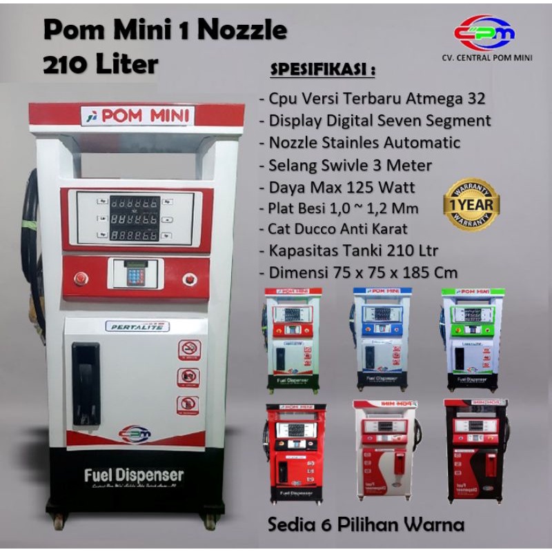 Pom Mini - Pertamini Digital 1 Nozle 210 Liter