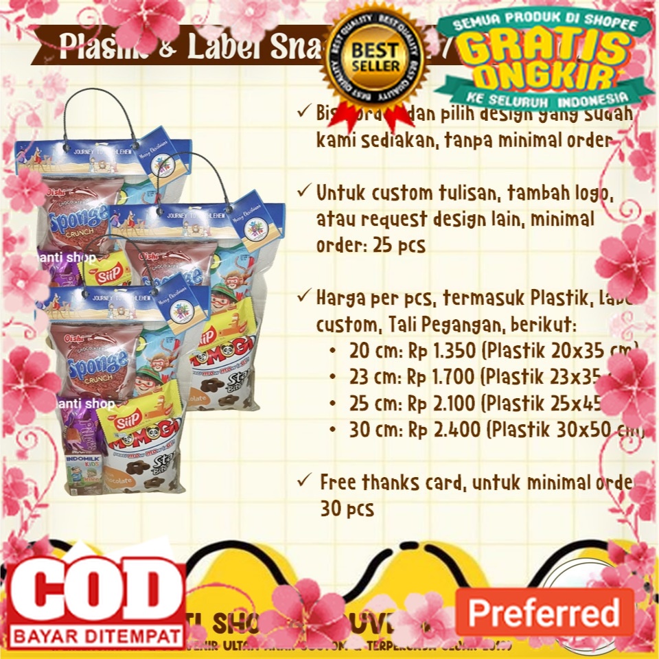 

Tas Plastik dan Label Snack Natal Christmas Custom (FREE PLASTIK)// KOSTUM NATAL / POHON NATAL / AKSESORIS NATAL / HARI NATAL