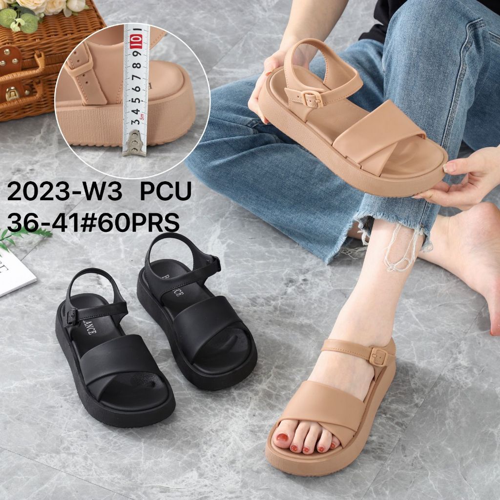 Wedges Tali Wanita / Sandal Wedges dengan Tali Belakang Wanita 2023-W3