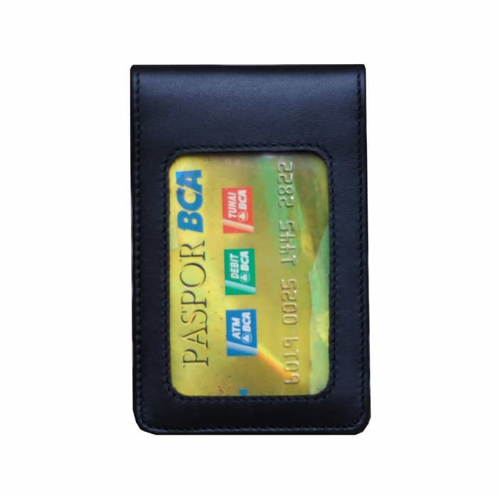 

Murah Name Tag Id Card Holder Kulit Magnet Karyawan Pegawai Hitam