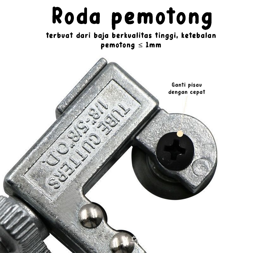Cutter Pipa Mini Tube Cutter alat pemotong pipa tembaga ac kulkas besi pipe kecil