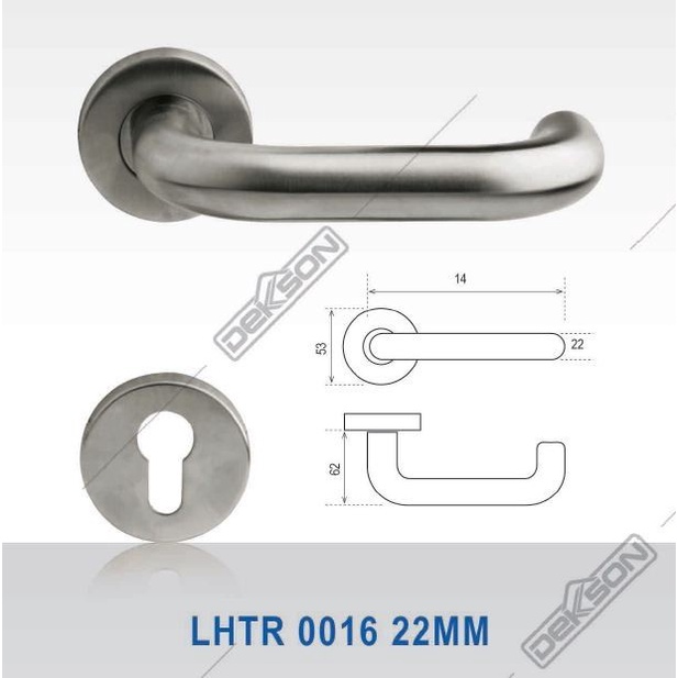 TERPERCAYA Handle Dekkson LHTR 0016 22MM+KNOB SSS / Lever Handle Knob