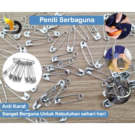 Peniti Hilbab Cantel Hijab Peniti Jumbo Peniti Kasur Besar Peniti Serbaguna Silver Tebal Kuat Murah 