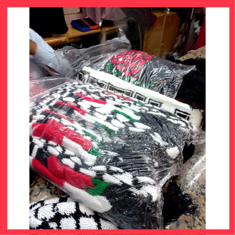 Syal palestina/syal motif palestina/syal bahan rajut premium /scarf palestina/syal Terbaru