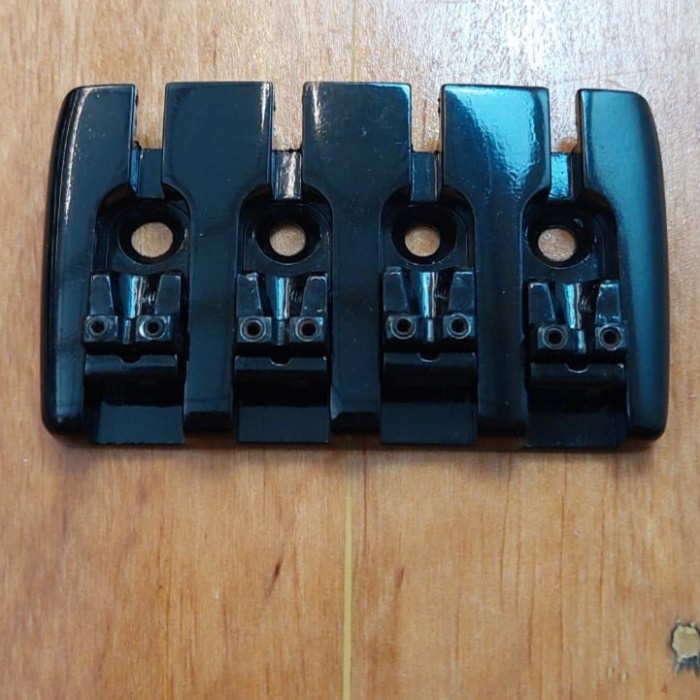 Bridge Gitar Bass Senar 4 Chrome / Bridge Bass Elektrik 4st Tebal - Hitam