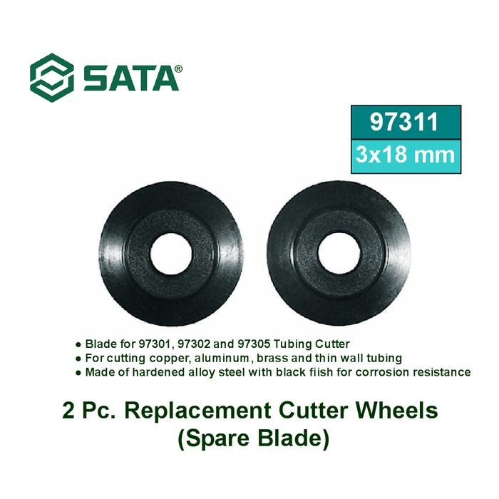 

SATA PISAU PVC TUBE CUTTER 97311 2PC SPARE BLADE 3.0MM X 18MM